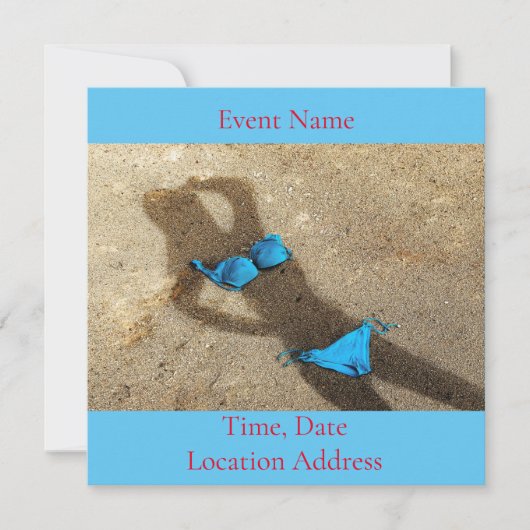 Blauw Bikini Strand Zand Thunder_Cove Kaart (Voorkant)