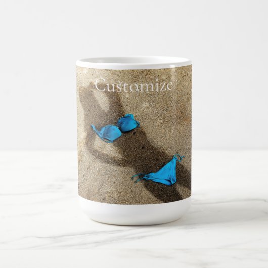 Blauw Bikini Strand Zand Thunder_Cove Koffiemok (Center)