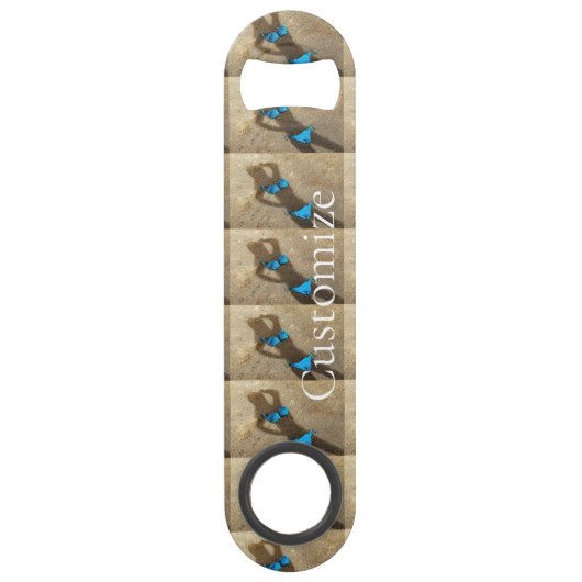 Blauw Bikini Strand Zand Thunder_Cove Speed Flessenopener (Voorkant)