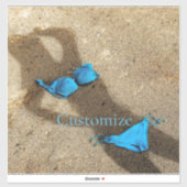 Blauw Bikini Strand Zand Thunder_Cove Sticker (Vel)