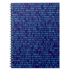 Blauw Binair Numeriek Systeem Notitieboek
