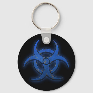 Blauw biogevaar sleutelhanger
