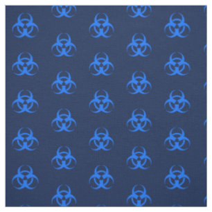 Blauw biogevaarsymbool stof