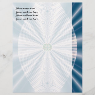 Blauw Blad Gepersonaliseerd Briefpapier Briefhoofd Sjabloon