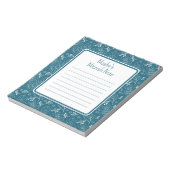 Blauw blad Mitzvah Note Notitieblok (Gedraaid)