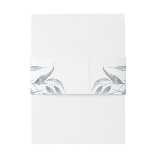 blauw blad uitnodigingen wikkel (Achterkant Voorbeeld)