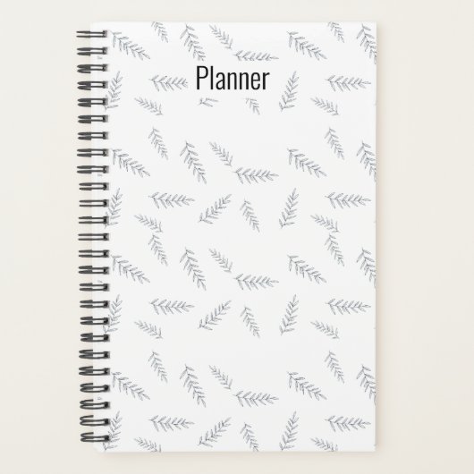 Blauw blad Waterverf Planner (Voorkant)