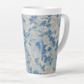 Blauw bladgoud latte mok (Rechterhoek)