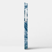 Blauw bladpatroon: behang. Case-Mate iPhone case (Achterkant / Links)
