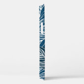 Blauw bladpatroon: behang. Case-Mate iPhone case (Achterkant / Rechts)