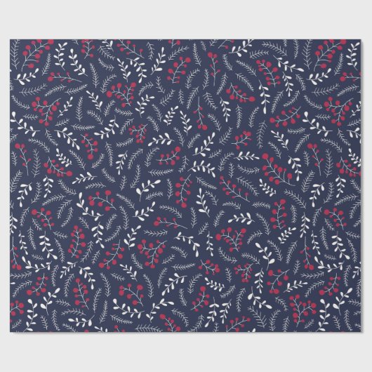 Blauw blauw foliepatroon voor de zeevaart van het  cadeaupapier (Vlak)