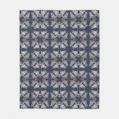 blauw blauw patroon met barokstijl fleece deken (Voorkant)