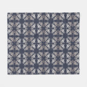 blauw blauw patroon met barokstijl fleece deken (Voorkant (Horizontaal))