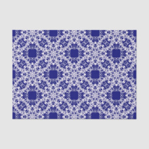 blauw blauw patroon met barokstijl tissuepapier
