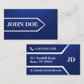 Blauw blauw visitekaartje (Voorkant / Achterkant)