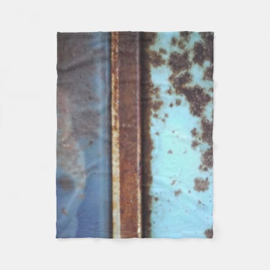 Blauw blauwgroen bruin custom antiek auto, roest m fleece deken (Voorkant)