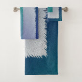 Blauw blauwgroen grijs ex pastel bad handdoek (Insitu)