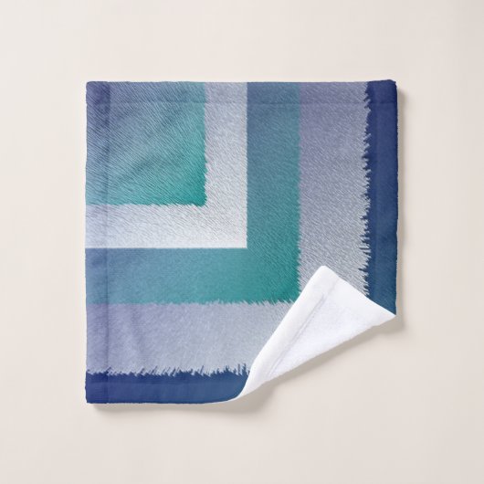 Blauw blauwgroen grijs ex pastel bad handdoek (Wasdoekje)