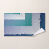 Blauw blauwgroen grijs ex pastel bad handdoek (Handdoek)