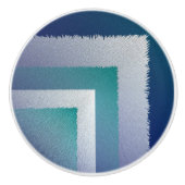 Blauw blauwgroen grijs ex pastel keramische knop (Voorkant)