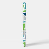 Blauw Blauwgroen groen diagram Zigzag Ikat Patroon Case-Mate iPhone Case (Achterkant / Rechts)