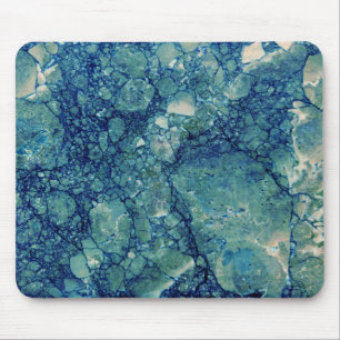 Blauw Blauwgroen groen marmeren textuur Muismat