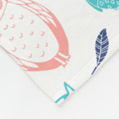 Blauw Blauwgroen koraal bezit femeren patroonmandj Fleece Deken (Hoek)