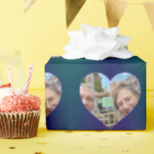 Blauw Blauwgroen Lijst Uw fotopapier ompakken Cadeaupapier