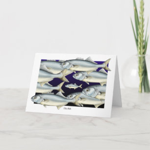 Blauw blauwvisachtig Wenskaart voelen Kaart
