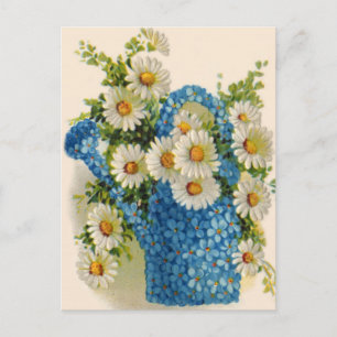 Blauw Bloem het Water geven kan Briefkaart
