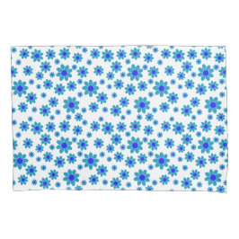 Blauw Bloem Motief | Daisy Pattern Kussensloop