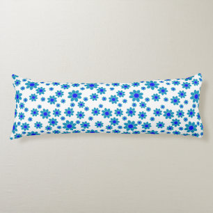 Blauw Bloem Motief   Daisy Pattern Lichaamskussen