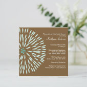 Blauw-bloem op uitnodiging van de bruine bridal (Staand voorkant)