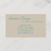 Blauw Bloemblad Blad Blad Interieur Visitekaartje (Achterkant)