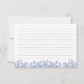 Blauw Bloemen Advies en Wensen Kaart (Achterkant)