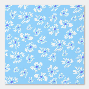BLAUW BLOEMEN  behang