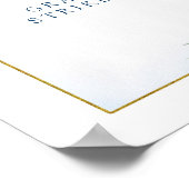 Blauw Bloemen Citroen Main Squeeze Douche Fotocabi Poster (Hoek)