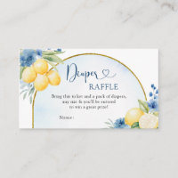 Blauw Bloemen Citroen Main Squeeze Luier Raffle Ka