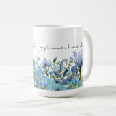 Blauw Bloemen 'Mindful Blooms' Mok (Voorkant rechts)