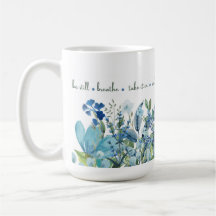 Blauw Bloemen 'Mindful Blooms' Mok