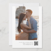 Blauw  Bloemen Save the Date Kaart (Achterkant)