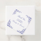 Blauw  Bloemen Wedding Favoriet Labels (In situ)