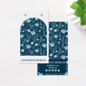 Blauw Bloemenboog Oorbel Sieraden Display Kaart (Bureau)