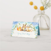 Blauw Bloemenbos Waterverf Bosdieren (Voorkant)