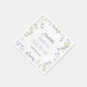 Blauw Bloemend Bruiloftsfeest Servet (Hoek)