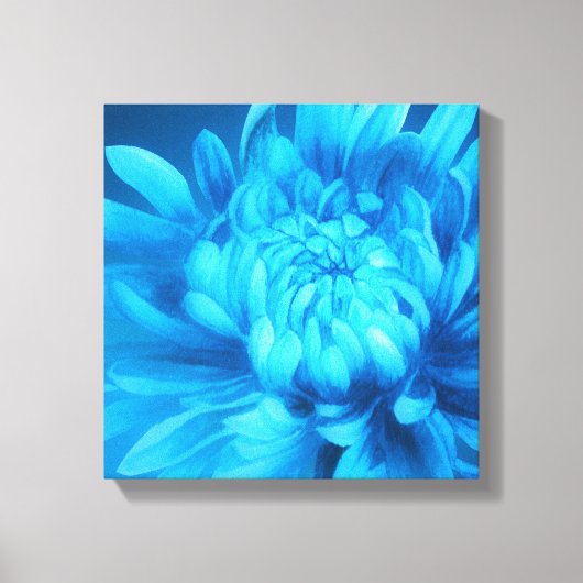 Blauw bloemendoek originele fine-art print (Voorkant)