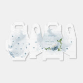  blauw bloemengroen bedankdoosjes (Uitgevouwen)