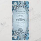 Blauw  Bloemenmenu Menu (Voorkant)