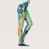 Blauw Bloemmotief #2 Leggings (Rechts)