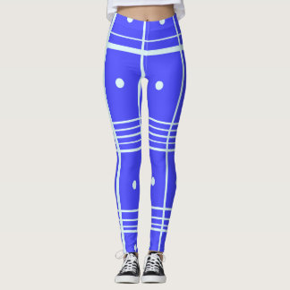 Blauw Bloemmotief Dames Leggings voor Yoga en